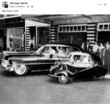 1957 ca. Nat King Cole in a MESSERSCHMIDT 3-Wheeler FB