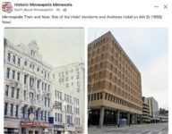 1958 Minneapolis, MN 4th Street hotels FB