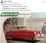 1961 BOND minicar 3-Wheeler ad FB