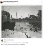 1968 Minneapolis, MN lowry Hill Tunnel construction FB