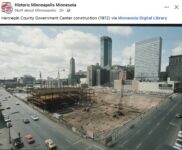 1972 Minneapolis, MN Hennepin County Government Center construction FB