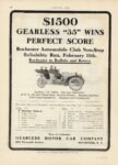 1909 12 18 $1500 GEARLESS 35 WINS PERFECT SCORE ad MOTOR AGE 8.5″×12″ page 48