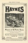 1909 ca. IND HAYNES Winners of 42 Perfect Scores ad THE WORLD TO-DAY 6.5″×9.5″
