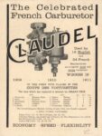 1911 9 6 CLAUDEL Carburetor ad THE HORSELESS AGE 8.25″×11″