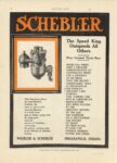 1911 ca. IND SCHEBLER World’s Champion Ray Harroun The Speed King Outspeeds All Others ad MOTOR AGE 8.75″×12″ page 50
