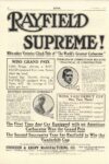 1912 11 RAYFIELD SUPREME! ad MoToR 9.25″×14″ page 36