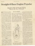 1921 5 26 Straight-8 Race Engine Popular by B.M. Ikert article MOTOR AGE 8.5″×10.75″ page 17
