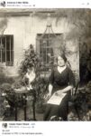 1910 Woman cat and pot garden FB