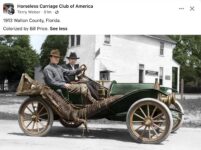 1913 Walton County, Florida Car & gator color FB