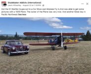 1951 STUDEBAKER Starlite Coupe and 1929 airplane FB