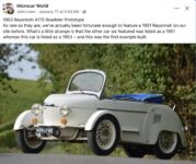 1953 REYONNAH A175 Roadster prototype FB