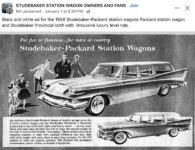 1958 STUDEBAKER-PACKARD Station Wagon ad FB