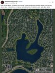 2020 ca. Minneapolis, MN Lake of the Isles from the air FB