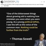 Thomas Sowell political leftist FB